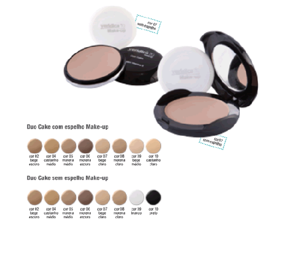 Duo Cake Make-Up com espelho